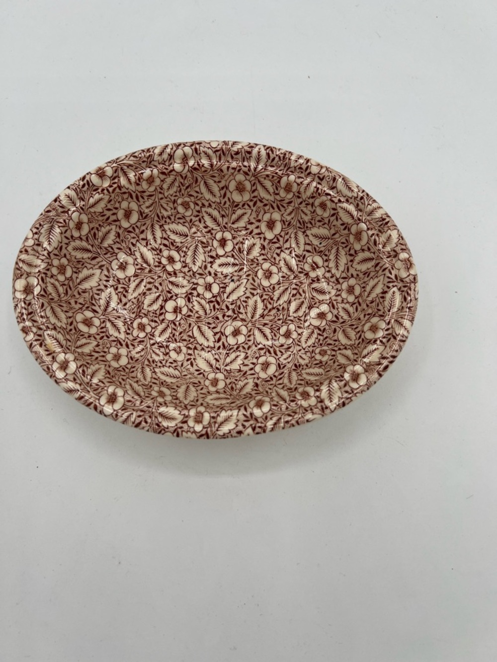Vintage Masons Wedgewood Crabtree and Evelyn red/brown floral soap dish - Picture 2 of 5